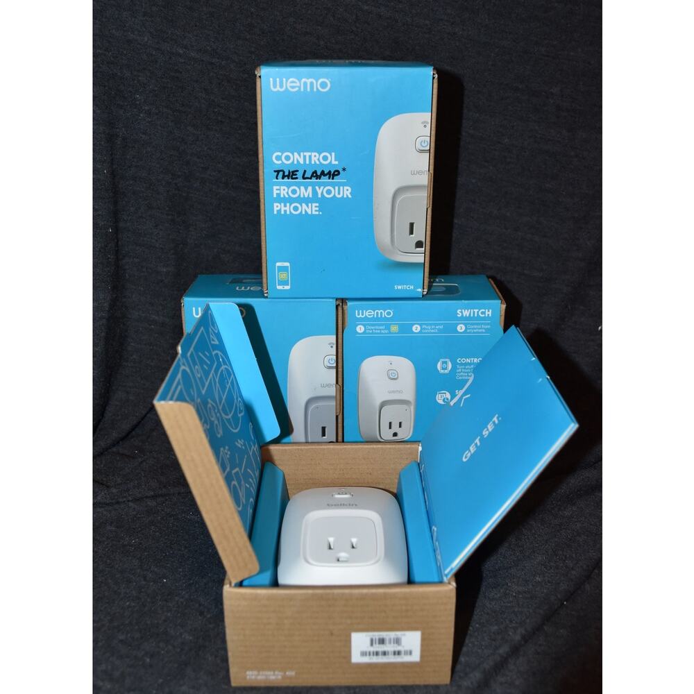 Lot of 4 Belkin Wemo Smart WiFi Outlets (3 New, 1 Open Box)